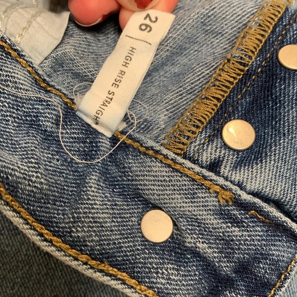 PacSun High-Rise Straight Distressed Jeans - Picture 7 of 7